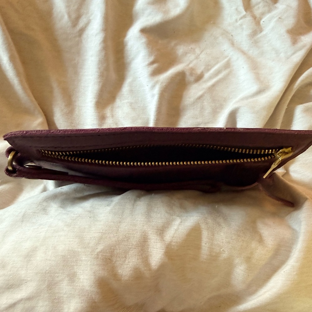 Portland Leather Maroon Wristlet - Picture 2 of 2